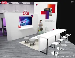 30x40 En ligne booth design by Pro-X Exhibits